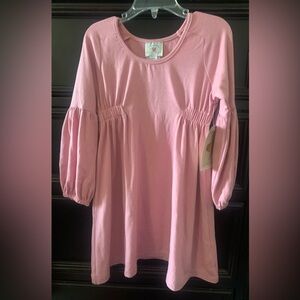 Pink Casual Girls Knit Dress